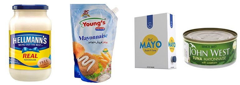 recipiente de mayonesa